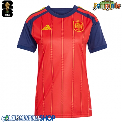 Maglie da calcio Spagna Prima Maglia Femminile Mondiali 2026  Manica Corta